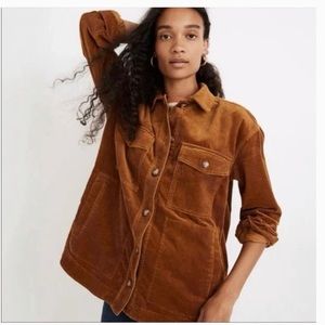 Madewell Gold Corduroy Shacket Jacket